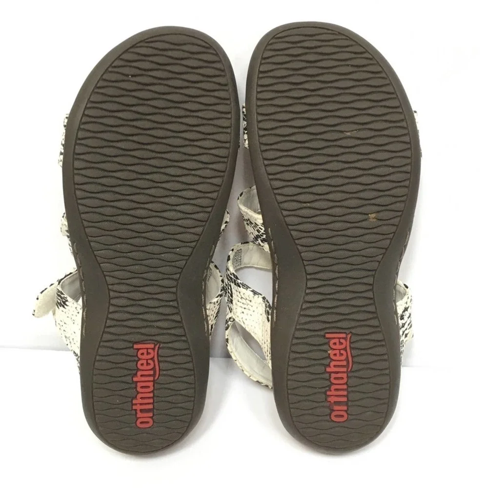 Orthaheel Vionic Yasmin Snakeskin Footbed Sandal, Size 6